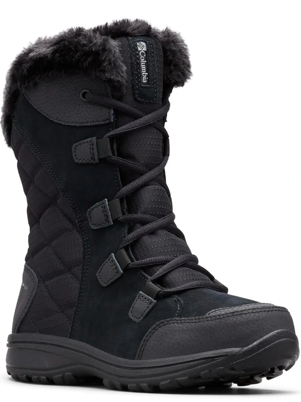 Columbia Women's Ice Maiden II Snow Boots Size 10 Black Winter Cold Weather